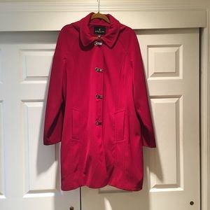 Raincoat,, detachable hood,3/4 length